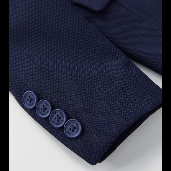 Zara Boys Textured Suit - Blazer, Pants, & Shirt - Picture 6 of 13